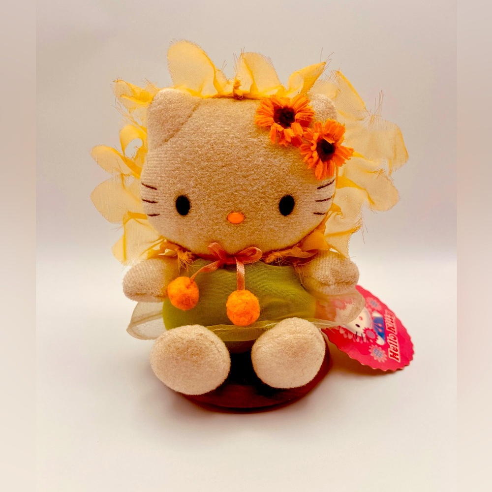 🌻🎀Hello Kitty Sunflower Head Floral Plush🎀🌻